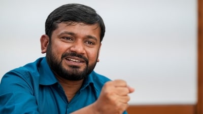 **EDS: FILE PHOTO** New Delhi: In this Friday, April 5, 2024 file photo Congress party leader Kanhaiya Kumar reacts during an interview in New Delhi. The Congress has fielded youth leader Kanhaiya Kumar from the North East Delhi seat. (PTI Photo/Gurinder Osan) (PTI04_15_2024_000193B) (PTI) **EDS: FILE PHOTO** New Delhi: In this Friday, April 5, 2024 file photo Congress party leader Kanhaiya Kumar reacts during an interview in New Delhi. The Congress has fielded youth leader Kanhaiya Kumar from the North East Delhi seat. (PTI Photo/Gurinder Osan) (PTI04_15_2024_000193B) (PTI)