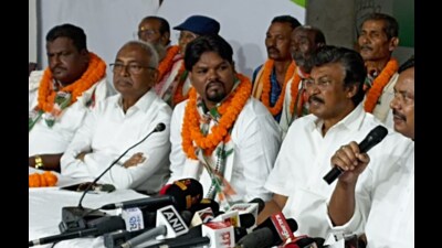 Prabodh Tirkey joined the Congress in September after quitting his job with Air India. (ANI) Prabodh Tirkey joined the Congress in September after quitting his job with Air India. (ANI)