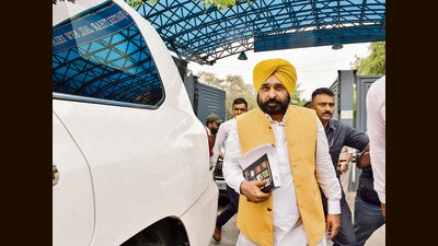 Punjab CM Bhagwant Mann on Monday. (ANI) Punjab CM Bhagwant Mann on Monday. (ANI)