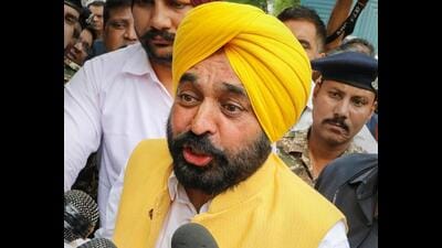 Punjab chief minister Bhagwant Mann interacting with the media outside Tihar Jail on Monday after meeting Delhi CM and AAP chief Arvind Kejriwal, who is imprisoned in connection with the Delhi liquor scam. (PTI Photo) Punjab chief minister Bhagwant Mann interacting with the media outside Tihar Jail on Monday after meeting Delhi CM and AAP chief Arvind Kejriwal, who is imprisoned in connection with the Delhi liquor scam. (PTI Photo)