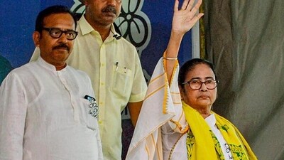TMC chief and West Bengal chief minister Mamata Banerjee at a public meeting in support of party candidate Jagadish Chandra Barma ahead of Lok Sabha elections, in Cooch Behar district on April 15 (PTI) TMC chief and West Bengal chief minister Mamata Banerjee at a public meeting in support of party candidate Jagadish Chandra Barma ahead of Lok Sabha elections, in Cooch Behar district on April 15 (PTI)