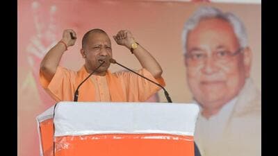UP Chief Minister Yogi Adityanath addressing during an election rally for Lok Sabha election in Nawada, Bihar on Monday (HT photo) UP Chief Minister Yogi Adityanath addressing during an election rally for Lok Sabha election in Nawada, Bihar on Monday (HT photo)