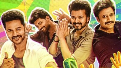Prabhudeva, Ajmal Ameer, Vijay, Prashanth in The Greatest of All Time. Prabhudeva, Ajmal Ameer, Vijay, Prashanth in The Greatest of All Time.