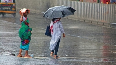 On Monday, scattered to fairly widespread rainfall, along with thunderstorms, lightning, and gusty winds (30-40 kmph), is expected over West Uttar Pradesh, Punjab, Haryana, Chandigarh, Delhi, Rajasthan, and Madhya Pradesh. (HT FILE PHOTO) On Monday, scattered to fairly widespread rainfall, along with thunderstorms, lightning, and gusty winds (30-40 kmph), is expected over West Uttar Pradesh, Punjab, Haryana, Chandigarh, Delhi, Rajasthan, and Madhya Pradesh. (HT FILE PHOTO)