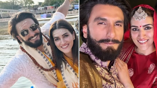 Ranveer Singh and Kriti Sanon were in Varanasi for a special fashion show.