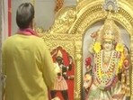 Devotees offer prayers at Delhi's Jhandewalan Temple on the eighth day of Navratri Devotees offer prayers at Delhi's Jhandewalan Temple on the eighth day of Navratri