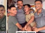 UPSC civil services topper Aditya Srivastava with his friends. UPSC civil services topper Aditya Srivastava with his friends.