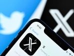 The logo of US online social media and social networking service X - formerly Twitter.
