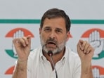 FILE PHOTO: Rahul Gandhi, a senior leader of India's main opposition Congress party, gestures as he addresses the media during the party's manifesto release event ahead of the general election, in New Delhi, India, April 5, 2024. REUTERS/Adnan Abidi/File Photo