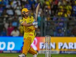 MS Dhoni smashed hat-trick of sixes against Mumbai Indians. MS Dhoni smashed hat-trick of sixes against Mumbai Indians.