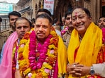 Businessman Robert Vadra, husband of Congress leader Priyanka Gandhi Vadra, at Banke Bihari Temple, in Vrindavan