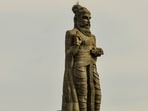 The Thiruvalluvar Statue, located 400 meters from the coastline of Kanyakumari