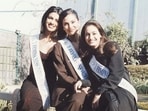 Priyanka Chopra, Lara Dutta, Dia Mirza in a throwback picture Priyanka Chopra, Lara Dutta, Dia Mirza in a throwback picture