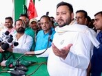 Rashtriya Janta Dal (RJD) leader Tejashwi Yadav addresses a public meeting ahead of Lok Sabha Polls.(ANI)