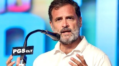 Congress leader Rahul Gandhi during a public meeting ahead of the Lok Sabha polls, in Kozhikode on Monday. (ANI) Congress leader Rahul Gandhi during a public meeting ahead of the Lok Sabha polls, in Kozhikode on Monday. (ANI)