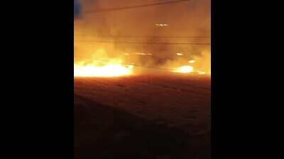 Due to wind, the fire spread quickly, creating panic in the area, as a petrol pump is also located there. (HT photo)