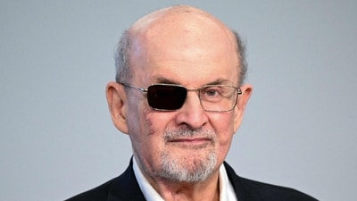 British-US author Salman Rushdie poses for photographers. (AFP file) British-US author Salman Rushdie poses for photographers. (AFP file)