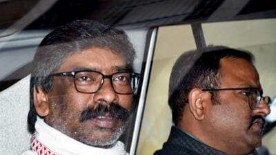Former Jharkhand chief minister Hemant Soren. (ANI)