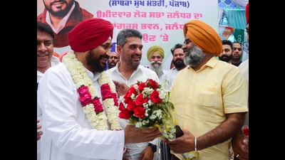 Former Punjab CM and Congress candidate from Jalandhar constituency Charanjit Singh Channi at an event on Tuesday. (ANI) Former Punjab CM and Congress candidate from Jalandhar constituency Charanjit Singh Channi at an event on Tuesday. (ANI)