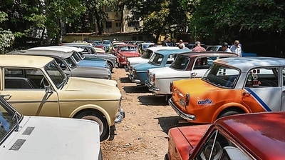 Mumbai, India April 14,2024: On Sunday, 62 owners of classic Fiats met in Chembur in Mumbai. Currently, there are only 100 Fiat cars left in Mumbai. Aptil 14,2024. (Photo by Raju Shinde/Ht Photo) Mumbai, India April 14,2024: On Sunday, 62 owners of classic Fiats met in Chembur in Mumbai. Currently, there are only 100 Fiat cars left in Mumbai. Aptil 14,2024. (Photo by Raju Shinde/Ht Photo)