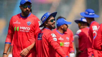 Delhi Capitals' captain Rishabh Pant with Ishant Sharma and others during a practice session (PTI) Delhi Capitals' captain Rishabh Pant with Ishant Sharma and others during a practice session (PTI)