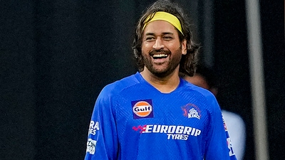 Chennai Super Kings player M S Dhoni in action during a practice session ahead of the IPL match for Chennai Super Kings (PTI) Chennai Super Kings player M S Dhoni in action during a practice session ahead of the IPL match for Chennai Super Kings (PTI)