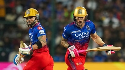 Virat Kohli scored 42 while Faf du Plessis played a gritty knock of 62 against SRH (PTI)