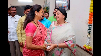 Sunetra Pawar of the Nationalist Congress Party (NCP) and Supriya Sule of the Sharad Pawar faction will submit nomination papers for Baramati Lok Sabha constituency on April 18. (HT PHOTO) Sunetra Pawar of the Nationalist Congress Party (NCP) and Supriya Sule of the Sharad Pawar faction will submit nomination papers for Baramati Lok Sabha constituency on April 18. (HT PHOTO)