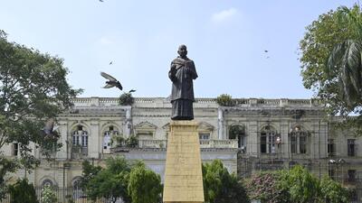 The Delhi Town Hall building in Chandni Chowk. (HT Archive)