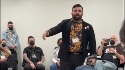 Anti-Israel activists in Chicago chaned ‘death to Israel’ and 'death to America (@TheFP/X) Anti-Israel activists in Chicago chaned ‘death to Israel’ and 'death to America (@TheFP/X)