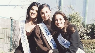 Priyanka Chopra, Lara Dutta, Dia Mirza in a throwback picture Priyanka Chopra, Lara Dutta, Dia Mirza in a throwback picture