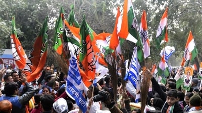 AAP and Congress are part of the INDIA bloc alliance against BJP. AAP and Congress are part of the INDIA bloc alliance against BJP.