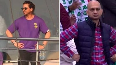 Snapshot of Shah Rukh Khan and the disappointed Pakistani fan- Sarim Akhtar. (X/@_iamrony) Snapshot of Shah Rukh Khan and the disappointed Pakistani fan- Sarim Akhtar. (X/@_iamrony)