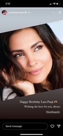 Priyanka Chopra wishes Lara Dutta on her birthday Priyanka Chopra wishes Lara Dutta on her birthday