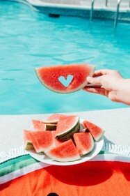 Watermelon by the pool is perfect on a summer day (Unsplash) Watermelon by the pool is perfect on a summer day (Unsplash)