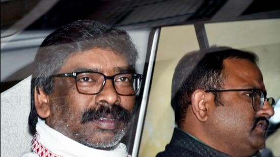 Former Jharkhand chief minister Hemant Soren. (ANI)