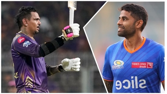 Suryakumar Yadav was all praise for Sunil Narine after the KKR star smashed his first IPL century (PTI)