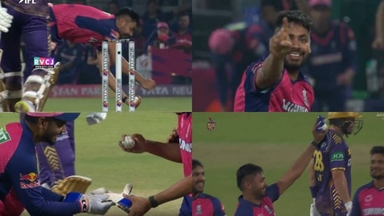 Sanju Samson was stunned at Avesh Khan's one-handed stunner in KKR vs RR match