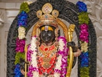 Lord Rama idol at the Ram Temple ahead of 'Ram Navami' festival in Ayodhya. Lord Rama idol at the Ram Temple ahead of 'Ram Navami' festival in Ayodhya.