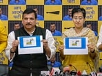 AAP leaders Sanjay Singh, Saurabh Bharadwaj, Atishi Singh and Jasmine Shah launch a website for the party's campaign ahead of Lok Sabha elections, in New Delhi, Wednesday, April 17, 2024. AAP leaders Sanjay Singh, Saurabh Bharadwaj, Atishi Singh and Jasmine Shah launch a website for the party's campaign ahead of Lok Sabha elections, in New Delhi, Wednesday, April 17, 2024.