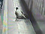 Snapshot of RPF officer saving the man's life. 