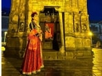 Kangana Ranaut took to Instagram on Tuesday to share pictures of herself dressed in a pahadi attire as she seeked blessings at a temple in Bharmour ahead of Lok Sabha elections 2024. Here's a peek inside the actor-turned-politician's Chamba visit. (All pics: Instagram/Kangana Ranaut)