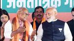 Prime Minister Narendra Modi at a rally in Gaya on Tuesday in support of Jitan Ram Manjhi, who is the NDA candidate from the constituency. (HT photo)