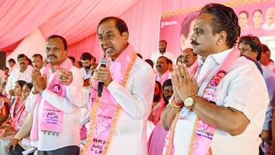Bharat Rashtra Samithi (BRS) Chief K Chandrasekhar Rao addressed a public rally in Sangareddy, Telangana. (ANI) Bharat Rashtra Samithi (BRS) Chief K Chandrasekhar Rao addressed a public rally in Sangareddy, Telangana. (ANI)