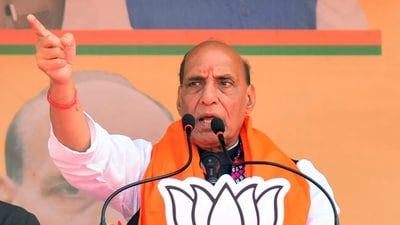File: Rajnath Singh addresses a public meeting. (Pushkar Singh Dhami-X) File: Rajnath Singh addresses a public meeting. (Pushkar Singh Dhami-X)
