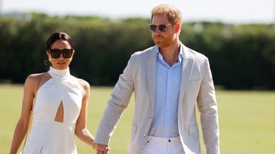 The transition coincides with the Sussexes's departure from Frogmore Cottage in the UK and aligns with his new life in California. REUTERS/Marco Bello (REUTERS)
