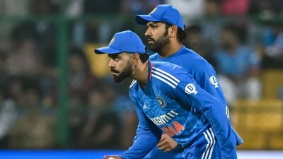 India captain Rohit Sharma Virat Kohli (front) (AFP)