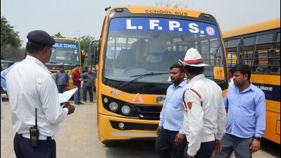 Congress MLA from Faridabad-NIT, Neeraj Sharma on Wednesday wrote to the Election Commission (EC) seeking action against the Bharatiya Janata Party for using buses of private schools to ferry crowds for party’s election rallies in Faridabad. (Yogendra Kumar)