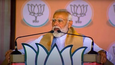 Prime Minister Narendra Modi during a public meeting ahead of Lok Sabha elections, in Nalbari district of Assam on April 17. (PTI) Prime Minister Narendra Modi during a public meeting ahead of Lok Sabha elections, in Nalbari district of Assam on April 17. (PTI)