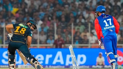 Gujarat Titans posted their lowest-ever total (89) against DC in the IPL.&nbsp; (PTI)